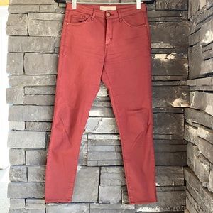 WOMANS TOPSHOP LEIGH MAROON JEANS SIZE W20 L30